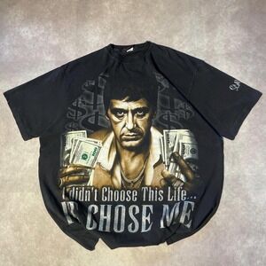 Vintage Scarface Al Pacino Money "I Didn't Choose This Life" Graphic Tee Shirt